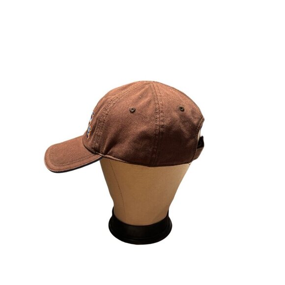 Vtg Lacoste Brown Khaki Hat Cap Strap Back Crocodile One Size Adjustable - Picture 4 of 6